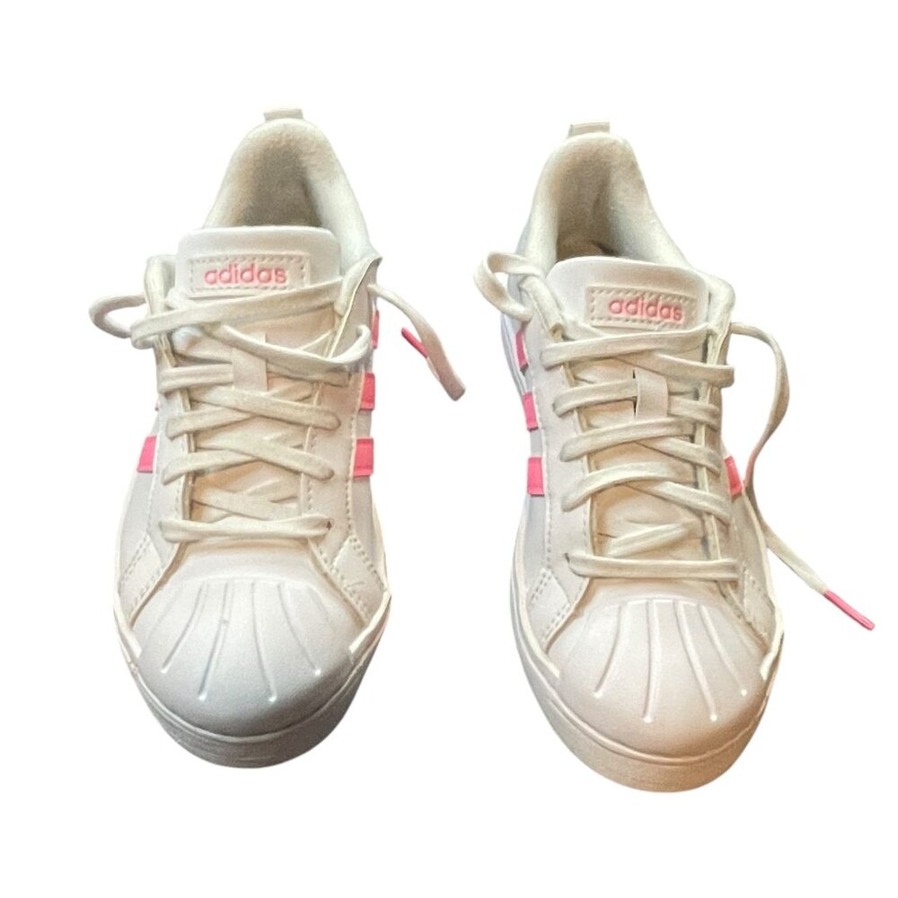 Adidas Superstar Sneakers – White & Pink – Size 2